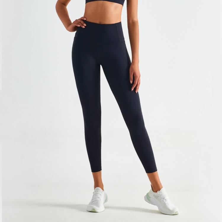 High-waist running leggings with thigh phone pocket